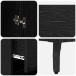 vidaXL Highboard Čierny dub 34,5 x 34 x 180 cm Kompozitné drevo – Obrázok 11