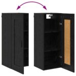 vidaXL Highboard Čierny dub 34,5 x 34 x 180 cm Kompozitné drevo – Obrázok 13