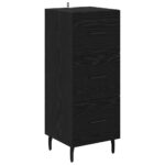 vidaXL Highboard Čierny dub 34,5 x 34 x 180 cm Kompozitné drevo – Obrázok 6