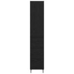vidaXL Highboard Čierny dub 34,5 x 34 x 180 cm Kompozitné drevo – Obrázok 8