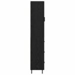 vidaXL Highboard Čierny dub 34,5 x 34 x 180 cm Kompozitné drevo – Obrázok 9
