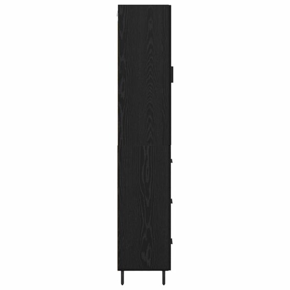 vidaXL Highboard Čierny dub 34,5 x 34 x 180 cm Kompozitné drevo – Obrázok 9