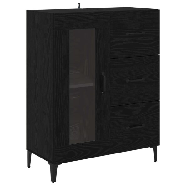 vidaXL Highboard Čierny dub 69,5 x 34 x 180 cm Kompozitné drevo – Obrázok 6
