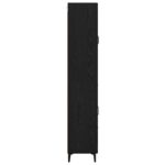 vidaXL Highboard Čierny dub 69,5 x 34 x 180 cm Kompozitné drevo – Obrázok 9