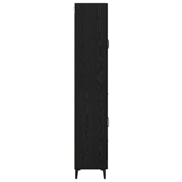 vidaXL Highboard Čierny dub 69,5 x 34 x 180 cm Kompozitné drevo – Obrázok 9