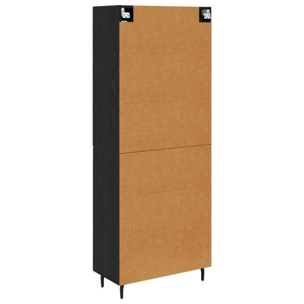vidaXL Highboard Čierny dub 69,5 x 34 x 180 cm Kompozitné drevo – Obrázok 10