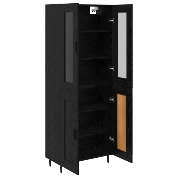 vidaXL Highboard Čierny dub 69,5 x 34 x 180 cm Kompozitné drevo – Obrázok 5