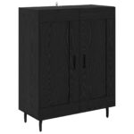 vidaXL Highboard Čierny dub 69,5 x 34 x 180 cm Kompozitné drevo – Obrázok 6