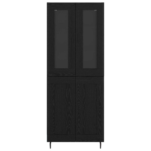 vidaXL Highboard Čierny dub 69,5 x 34 x 180 cm Kompozitné drevo – Obrázok 8