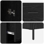 vidaXL Highboard Čierny dub 34,5 x 34 x 180 cm Kompozitné drevo – Obrázok 11