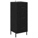 vidaXL Highboard Čierny dub 34,5 x 34 x 180 cm Kompozitné drevo – Obrázok 7