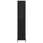 vidaXL Highboard Čierny dub 34,5 x 34 x 180 cm Kompozitné drevo – Obrázok 8