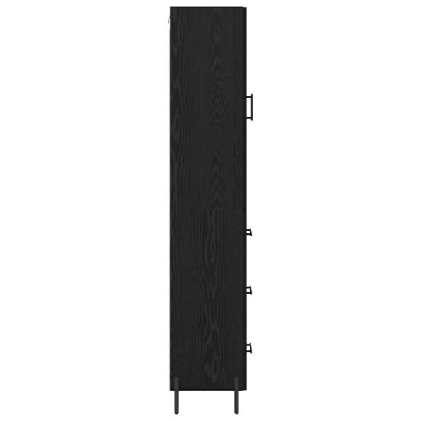 vidaXL Highboard Čierny dub 34,5 x 34 x 180 cm Kompozitné drevo – Obrázok 9