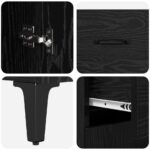 vidaXL Highboard Čierny dub 69,5 x 34 x 180 cm Kompozitné drevo – Obrázok 11