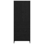 vidaXL Highboard Čierny dub 69,5 x 34 x 180 cm Kompozitné drevo – Obrázok 8