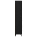 vidaXL Highboard Čierny dub 69,5 x 34 x 180 cm Kompozitné drevo – Obrázok 9