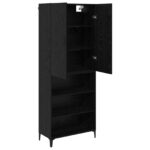 vidaXL Highboard Čierny dub 69,5 x 34 x 180 cm Kompozitné drevo – Obrázok 5