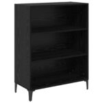 vidaXL Highboard Čierny dub 69,5 x 34 x 180 cm Kompozitné drevo – Obrázok 6