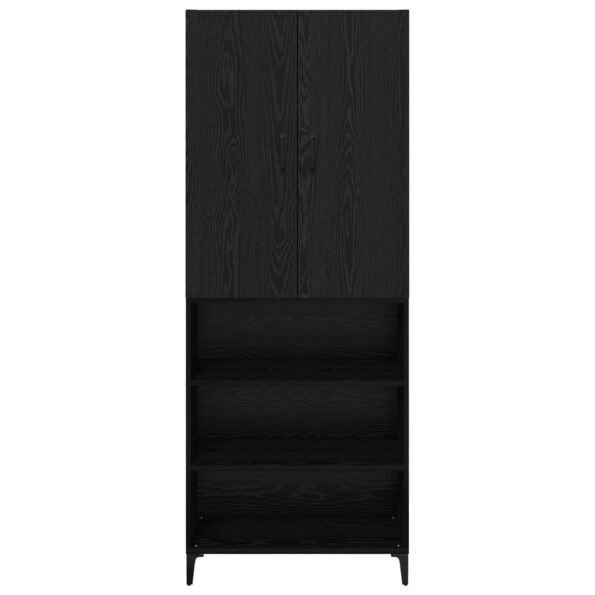 vidaXL Highboard Čierny dub 69,5 x 34 x 180 cm Kompozitné drevo – Obrázok 8