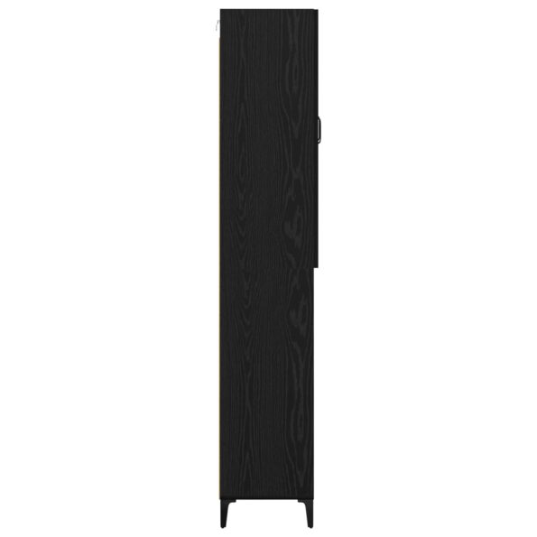 vidaXL Highboard Čierny dub 69,5 x 34 x 180 cm Kompozitné drevo – Obrázok 9