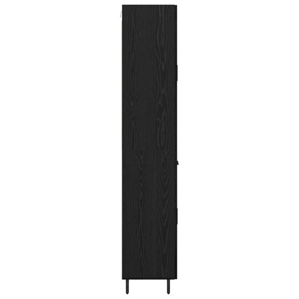 vidaXL Highboard so zásuvkou 2 pcs Čierny dub Kompozitné drevo – Obrázok 9
