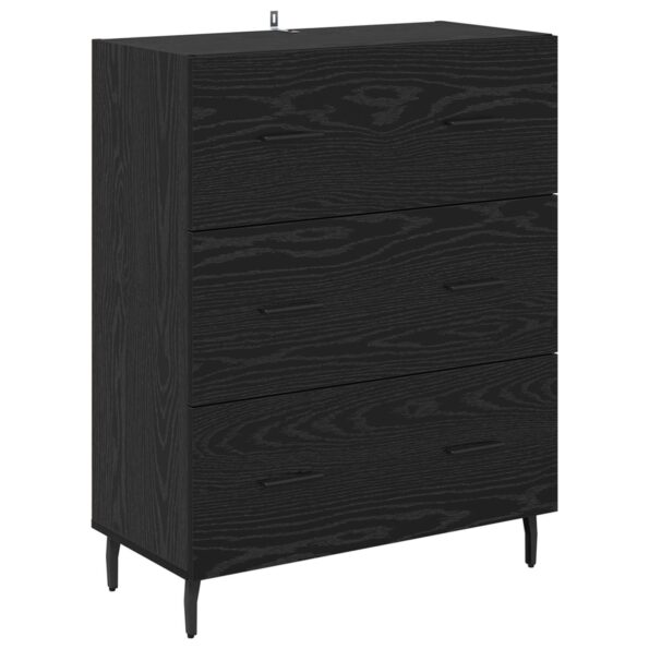 vidaXL Highboard so zásuvkou 2 pcs Čierny dub Kompozitné drevo – Obrázok 6