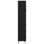 vidaXL Highboard so zásuvkou 2 pcs Čierny dub Kompozitné drevo – Obrázok 9