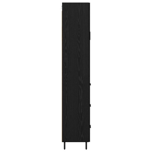 vidaXL Highboard so zásuvkou 2 pcs Čierny dub Kompozitné drevo – Obrázok 9