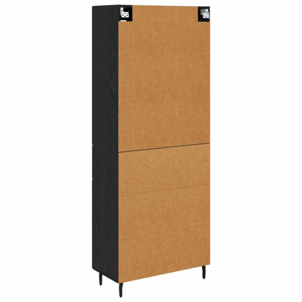 vidaXL Highboard so zásuvkou 2 pcs Čierny dub Kompozitné drevo – Obrázok 10