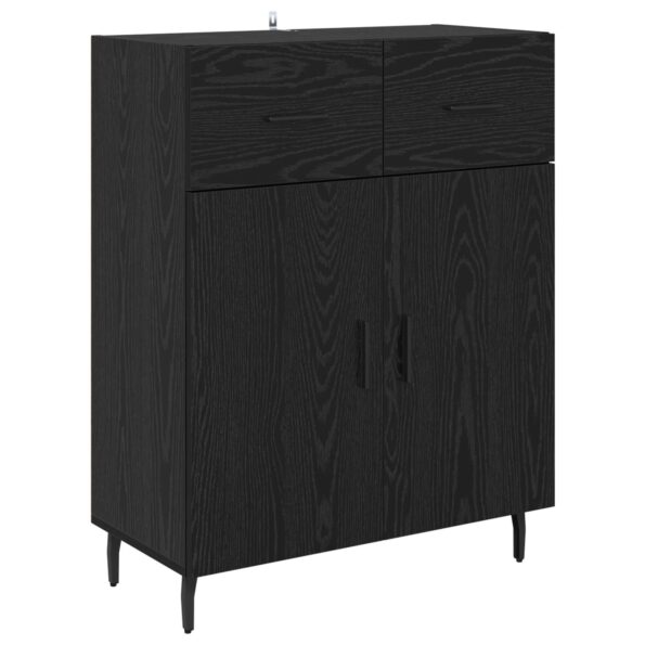 vidaXL Highboard so zásuvkou 2 pcs Čierny dub Kompozitné drevo – Obrázok 6