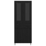 vidaXL Highboard so zásuvkou 2 pcs Čierny dub Kompozitné drevo – Obrázok 8