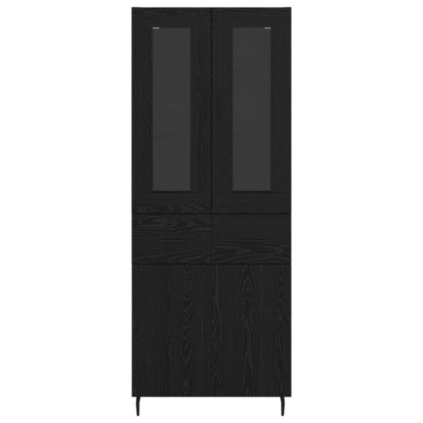vidaXL Highboard so zásuvkou 2 pcs Čierny dub Kompozitné drevo – Obrázok 8