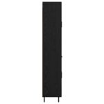 vidaXL Highboard so zásuvkou 2 pcs Čierny dub Kompozitné drevo – Obrázok 9