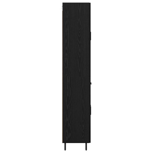vidaXL Highboard so zásuvkou 2 pcs Čierny dub Kompozitné drevo – Obrázok 9