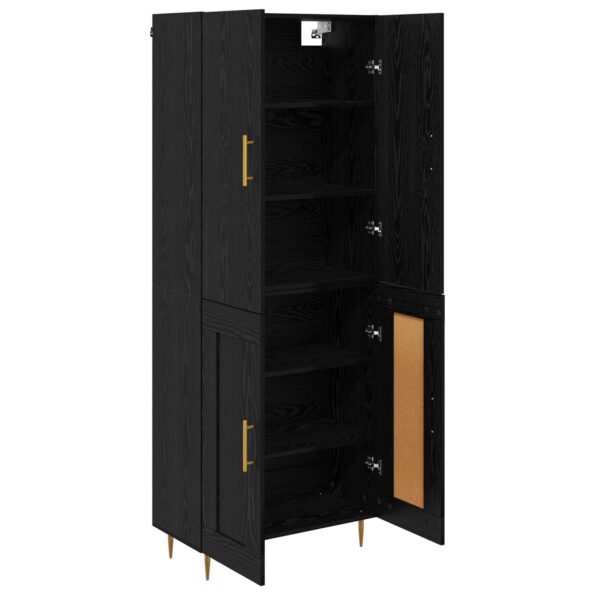 vidaXL Highboard Čierny dub 69,5 x 34 x 180 cm Kompozitné drevo – Obrázok 5