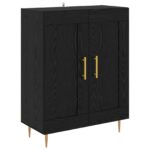 vidaXL Highboard Čierny dub 69,5 x 34 x 180 cm Kompozitné drevo – Obrázok 6
