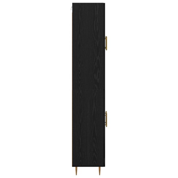vidaXL Highboard Čierny dub 69,5 x 34 x 180 cm Kompozitné drevo – Obrázok 9