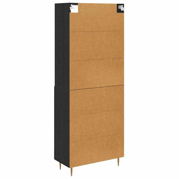 vidaXL Highboard Čierny dub 69,5 x 34 x 180 cm Kompozitné drevo – Obrázok 10
