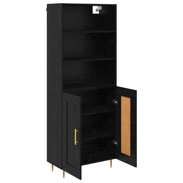 vidaXL Highboard Čierny dub 69,5 x 34 x 180 cm Kompozitné drevo – Obrázok 5