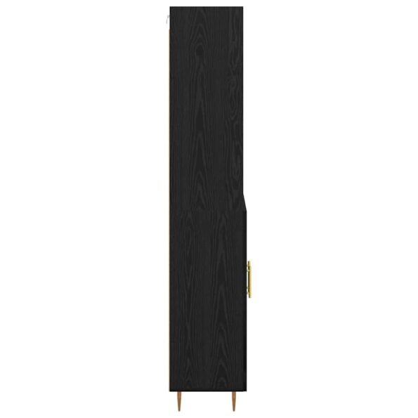 vidaXL Highboard Čierny dub 69,5 x 34 x 180 cm Kompozitné drevo – Obrázok 9