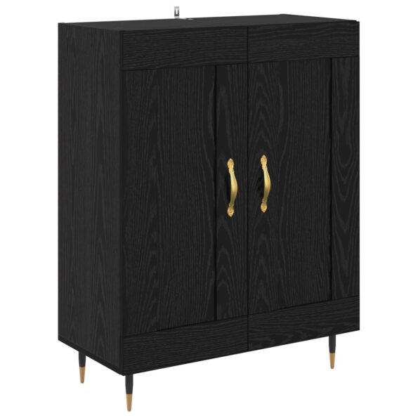 vidaXL Highboard Čierny dub 69,5 x 34 x 180 cm Kompozitné drevo – Obrázok 6