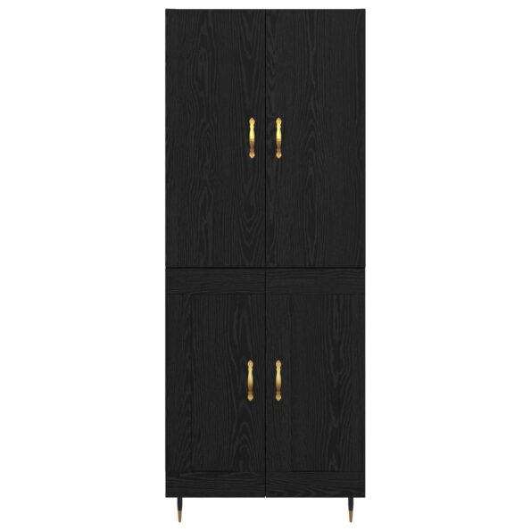 vidaXL Highboard Čierny dub 69,5 x 34 x 180 cm Kompozitné drevo – Obrázok 8