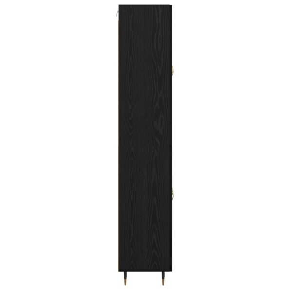 vidaXL Highboard Čierny dub 69,5 x 34 x 180 cm Kompozitné drevo – Obrázok 9