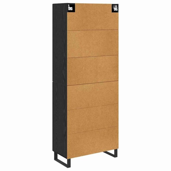 vidaXL Highboard Nástenný 2 pcs Čierny dub Kompozitné drevo – Obrázok 10
