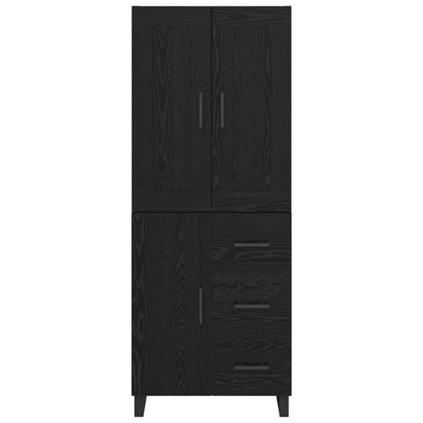vidaXL Highboard Nástenný 2 pcs Čierny dub Kompozitné drevo – Obrázok 8