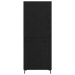 vidaXL Highboard Čierny dub 69,5 x 34 x 180 cm Kompozitné drevo – Obrázok 8