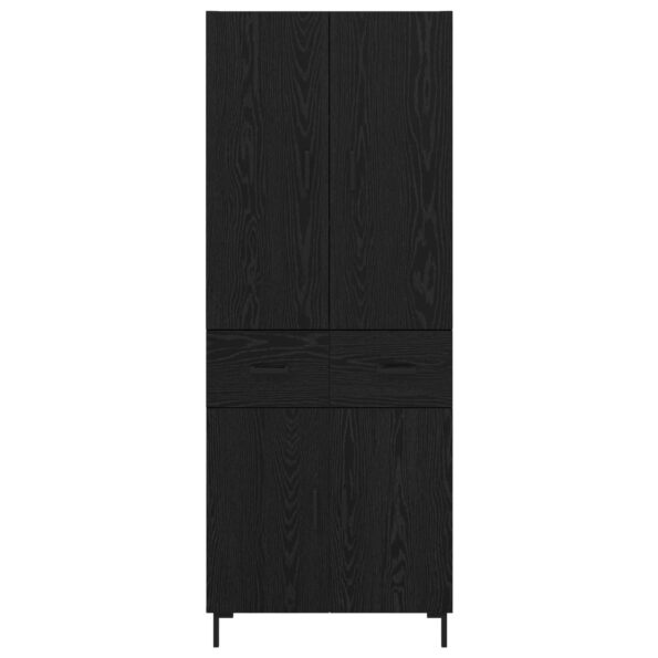 vidaXL Highboard Čierny dub 69,5 x 34 x 180 cm Kompozitné drevo – Obrázok 8