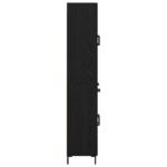 vidaXL Highboard Čierny dub 69,5 x 34 x 180 cm Kompozitné drevo – Obrázok 9