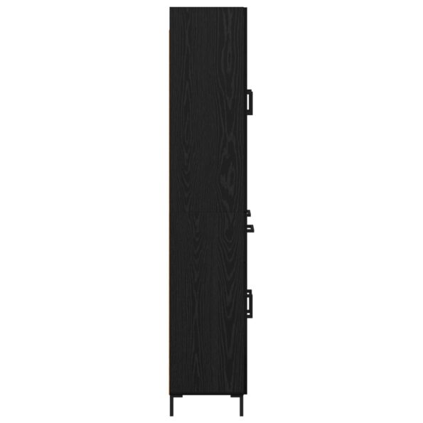 vidaXL Highboard Čierny dub 69,5 x 34 x 180 cm Kompozitné drevo – Obrázok 9