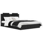 vidaXL Rám postele s čelom Remeselný dub 140 x 200 cm Kompozitné drevo – Obrázok 3